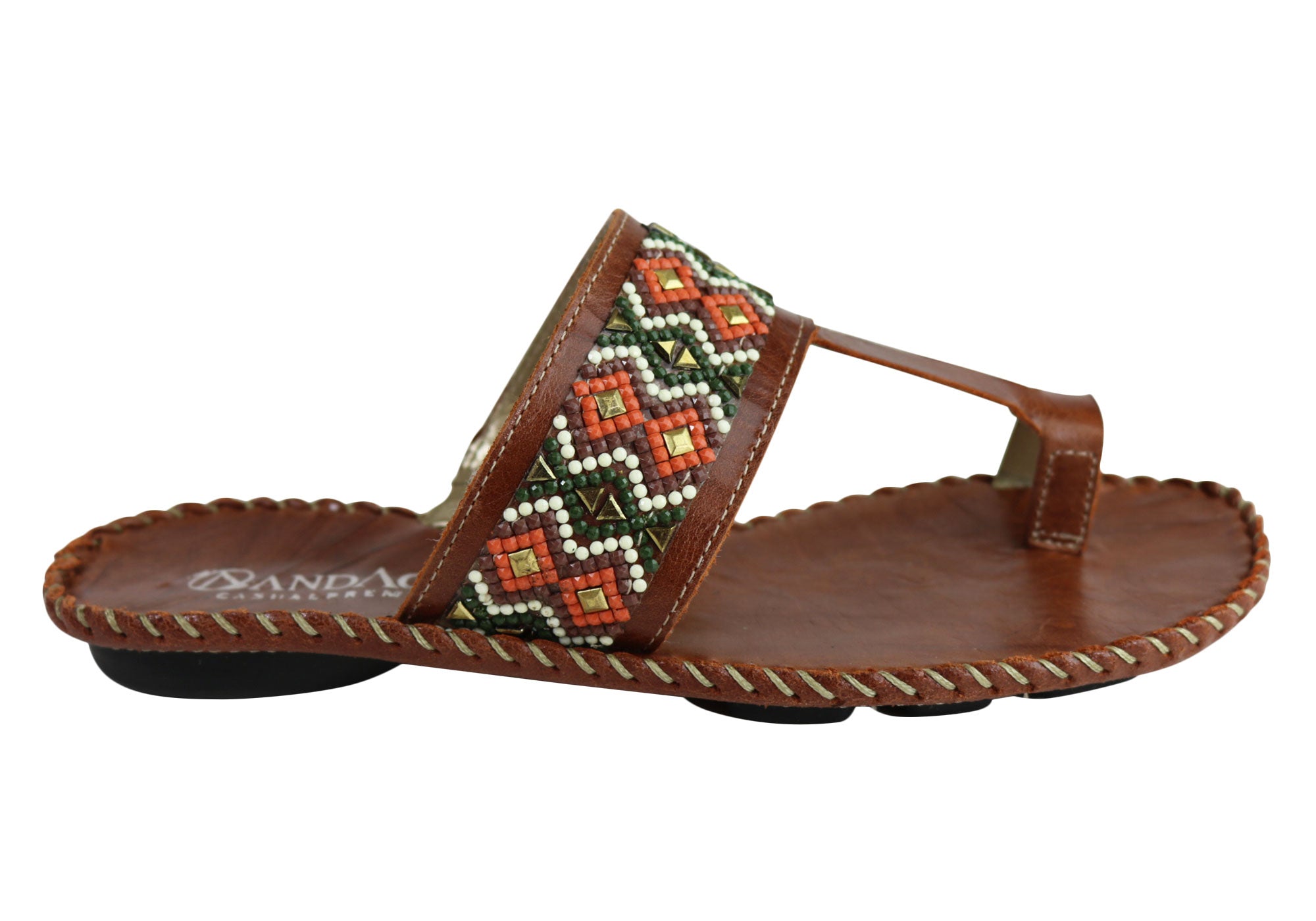 Andacco Zenia Women's Comfortable Leather Sandals - Brazilian Made Flip Flops for Beach, Travel & Summer Outfits