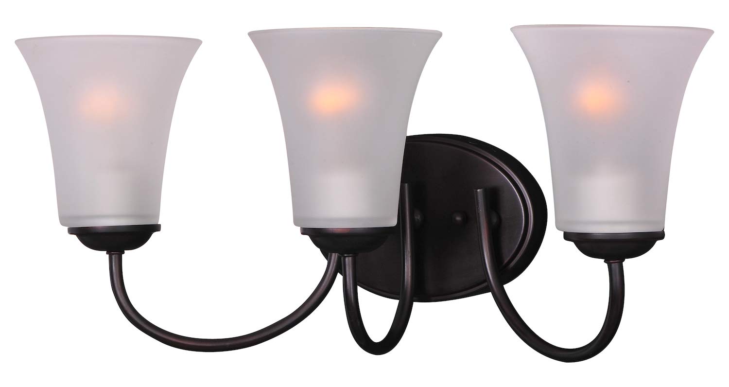 Logan 3-Light Bathroom Vanity Light Fixture - Modern LED Lighting for Bathroom Mirror, Sink Area and Makeup Station (Oil Rubbed Bronze Finish)