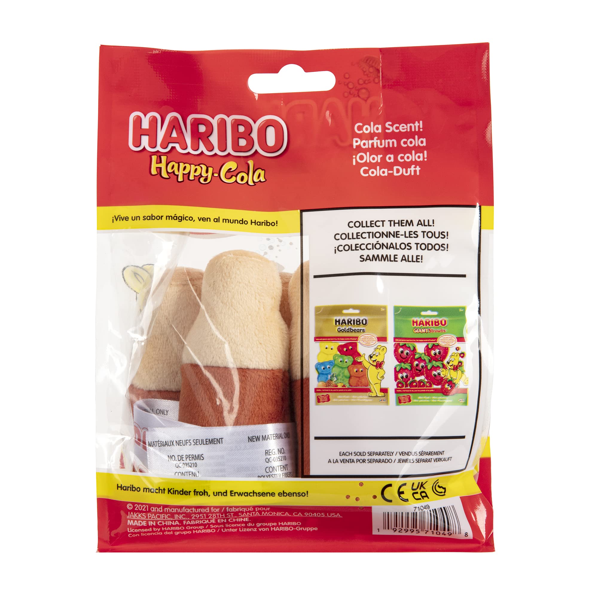 Haribo Happy Cola 5-Pack Mini Plush Toys - Soft Stuffed Collectibles for Kids, Gift Ideas & Party Favors - Perfect for Birthday Gifts, Carnival Prizes & Home Decor