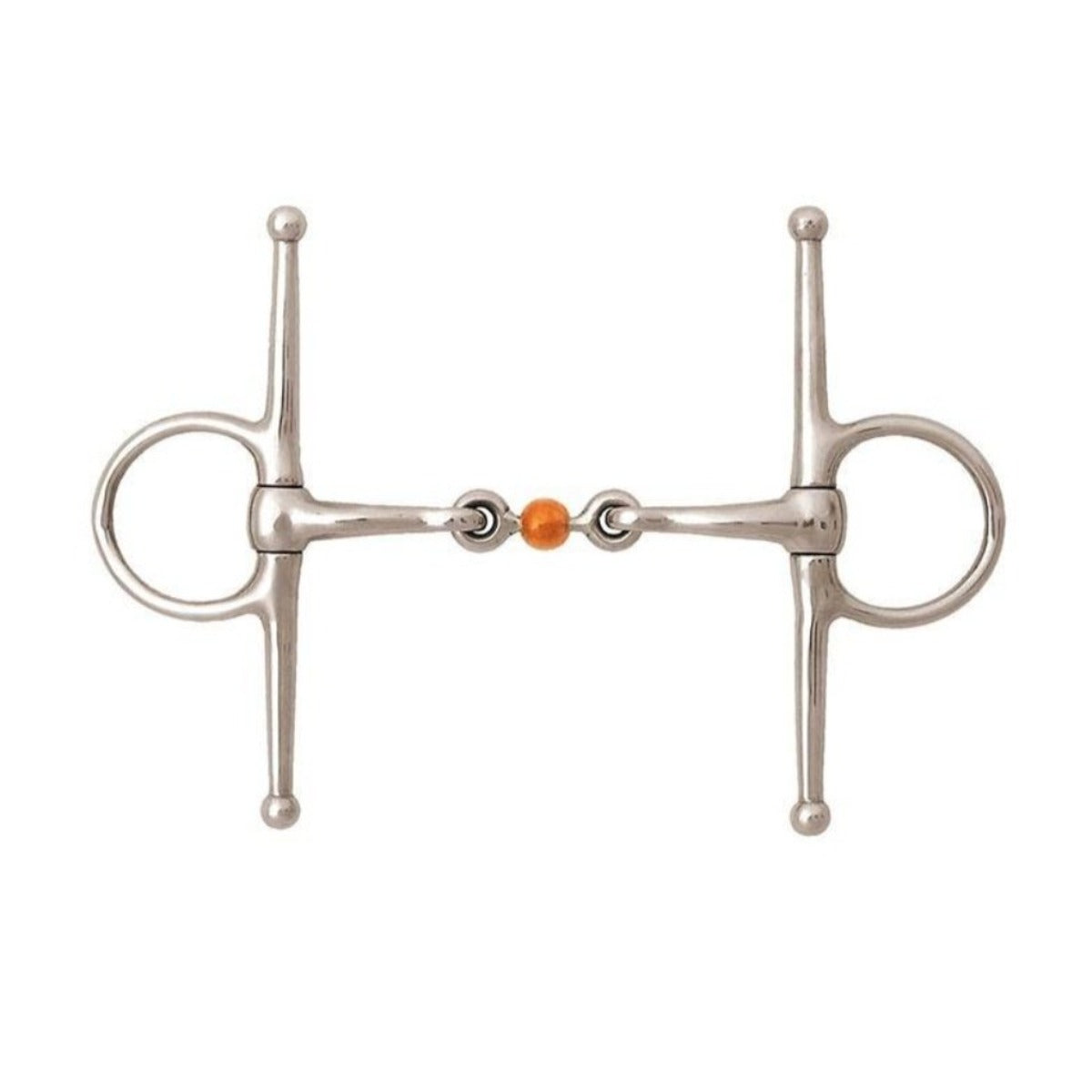 JP Korsteel Stainless Steel Copper Roller Link Full Cheek Snaffle Bit for Horse Training - Durable Equestrian Equipment for Dressage & Jumping