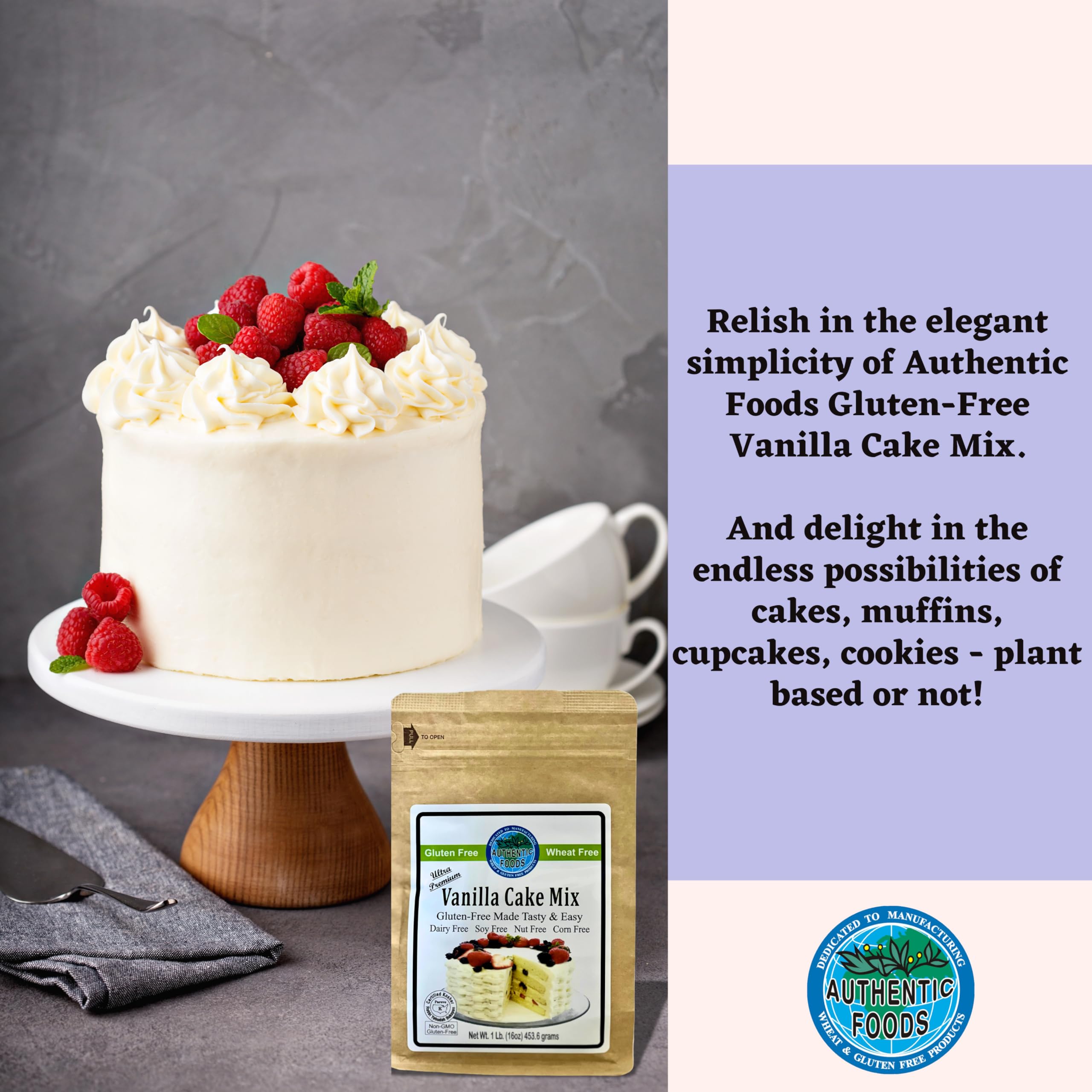 Premium Vanilla Cake Mix for Baking - Easy Homemade Cake Recipe - Perfect for Birthdays, Parties & Desserts