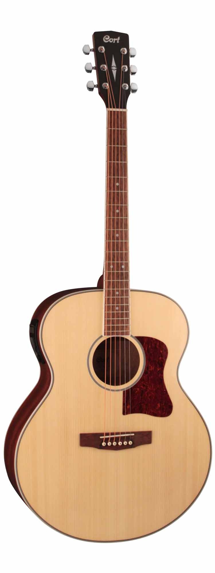 Cort GA MEDX LH OP Grand Auditorium Left-Handed Acoustic Guitar for Beginners & Professionals - Perfect for Live Performances, Studio Recording & Home Practice