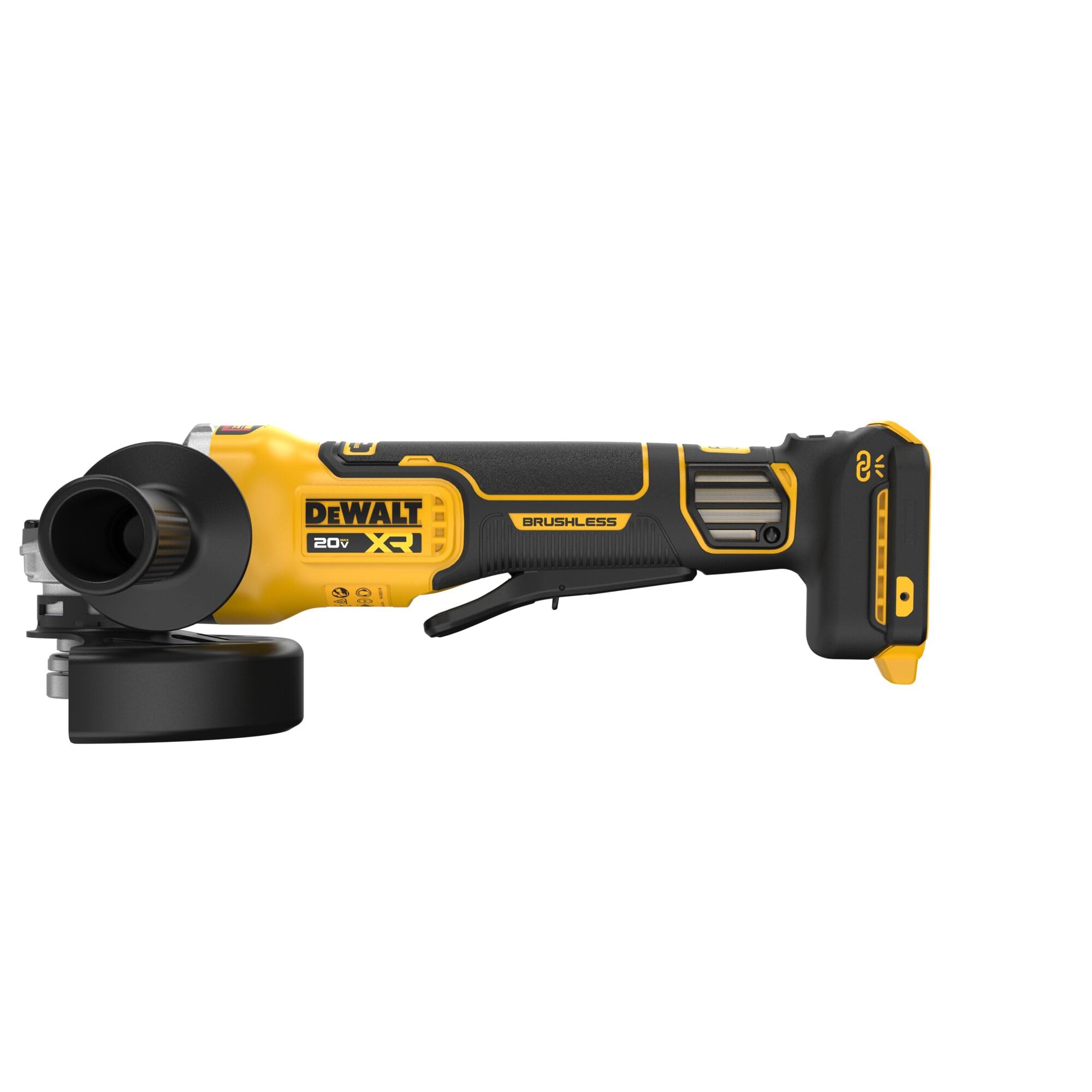 DEWALT 20V MAX XR Brushless Cordless 4.5-5 Inch Variable Speed Paddle Switch Angle Grinder (Tool Only, DCG410VSB) - Perfect for Metal Cutting, Grinding, and Polishing in Construction, DIY, and Workshop Projects