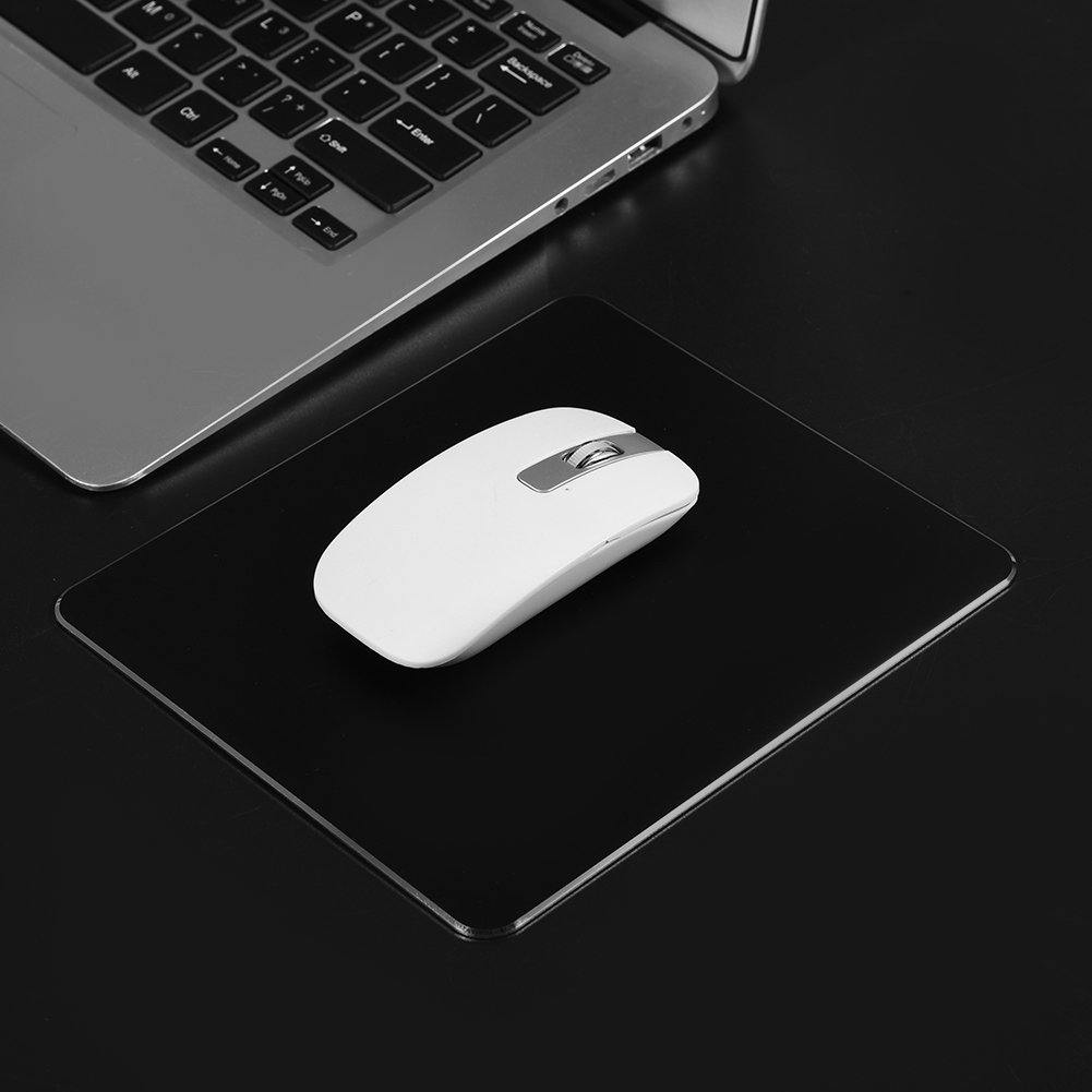 Premium Aluminum Alloy Gaming Mouse Pad - Non-Slip Double-Sided Mouse Tray for PC with Precise Control (Black) | Ideal for Esports, Office Work & Home Computer Setup