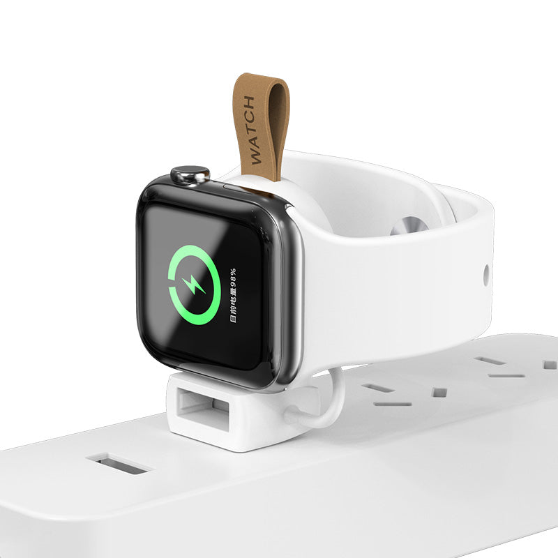 Apple Watch Charger - Portable Mini Magnetic Wireless Charging Dock with USB Cable | Fast Charging for Apple Watch Series 9/8/7/6/SE | Perfect for Travel, Office & Home Use