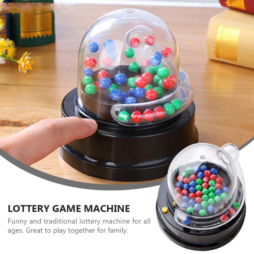 NUOBESTY Electric Shake Lucky Ball Machine - Mini Portable Bingo Cage Game with Balls & Number Picker for Lottery, Raffle, Party Games, and Casino Night Fun