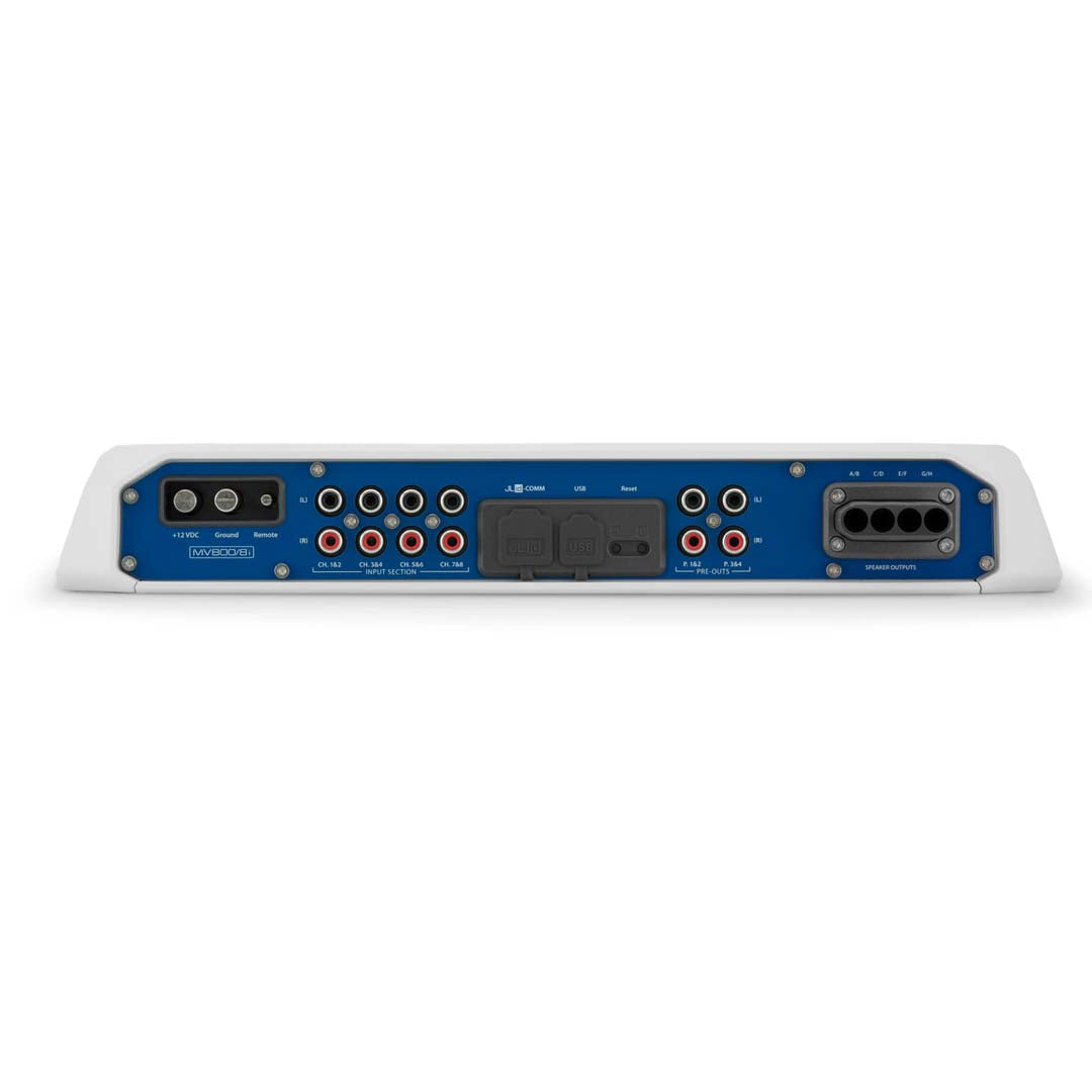 JL Audio MV800/8i MVi Series 8-Channel Marine Amplifier with DSP - 800W Class D Power for Boats, Yachts & Watercraft Audio Systems