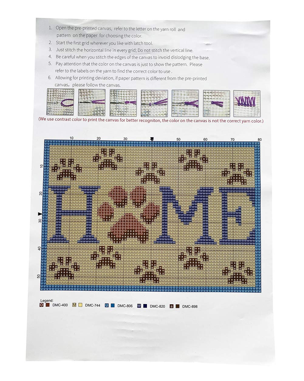 3D Latch Hook Kits for DIY Handmade Rugs - Printed Canvas Christmas Decor Carpet, Embroidery Tapestry & Cross Stitch Kit - Perfect for Home Decor, Gifts & Craft Projects