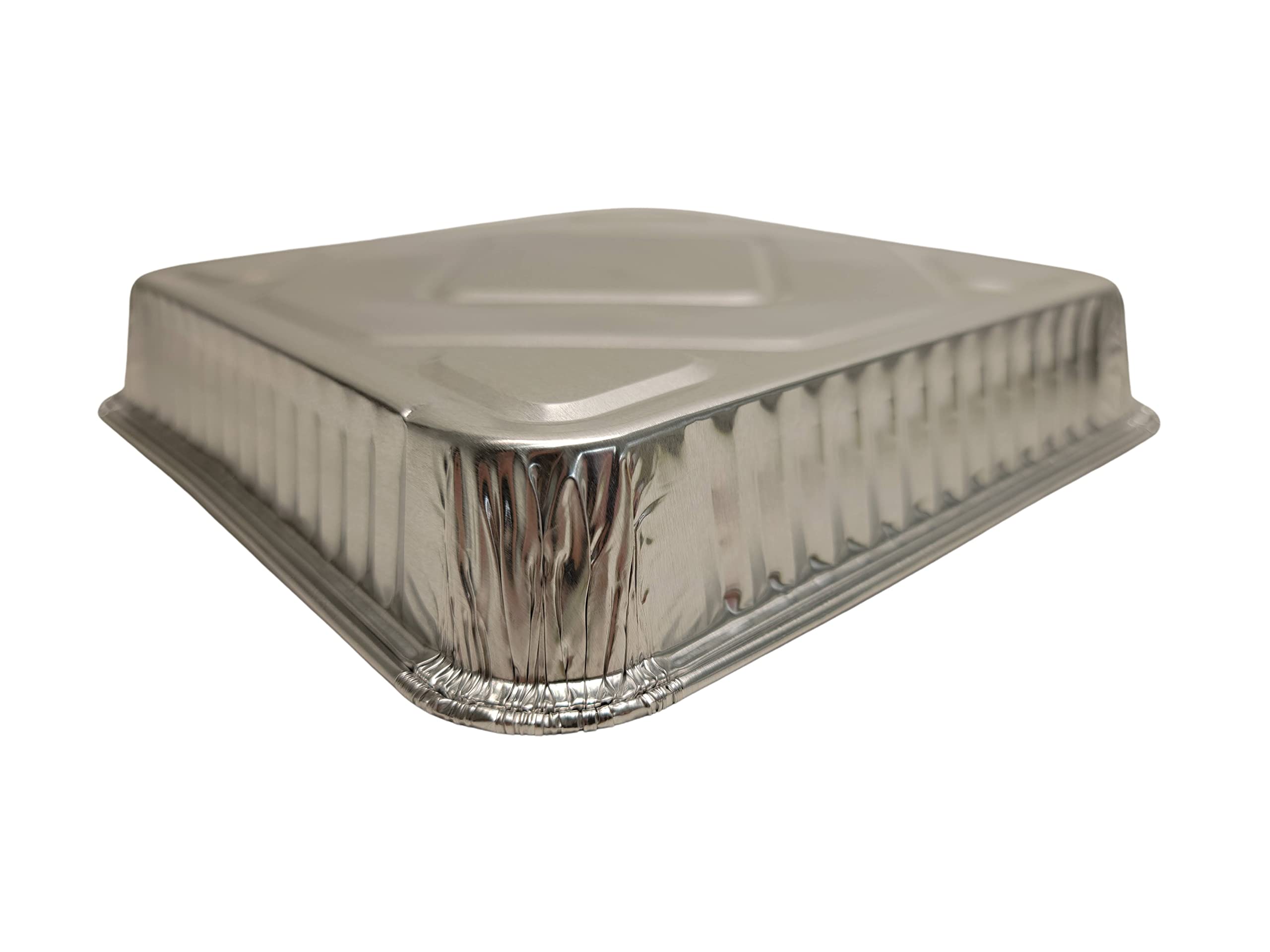 KitchenDance Disposable Aluminum Square Cake Pan - 7-7/8 x 7-7/8 Inches Aluminum Foil Pans for Baking Cakes, Brownies, Lasagna - Heavy Duty Baking Pans Perfect for Home, Restaurant & Party Use - Pack of 500 (1155NL)
