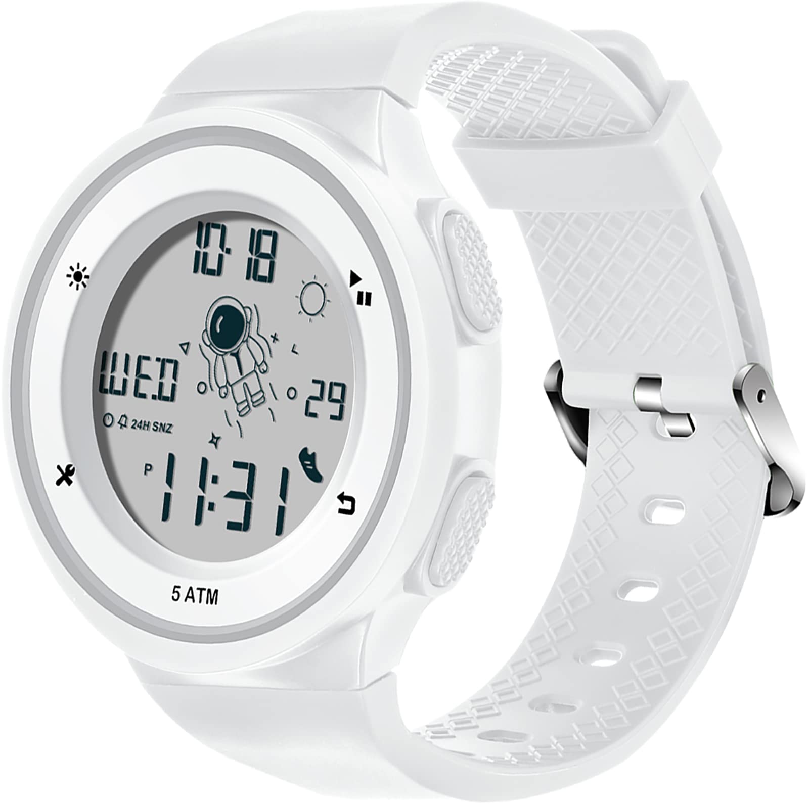 Findtime Digital Sports Watch - 5ATM Waterproof, Dual Time Display, Luminous, Countdown Stopwatch, Calendar & Alarm - Unisex Digital Wristwatch for Men & Women | Perfect for Running, Swimming, Outdoor Activities & Daily Use