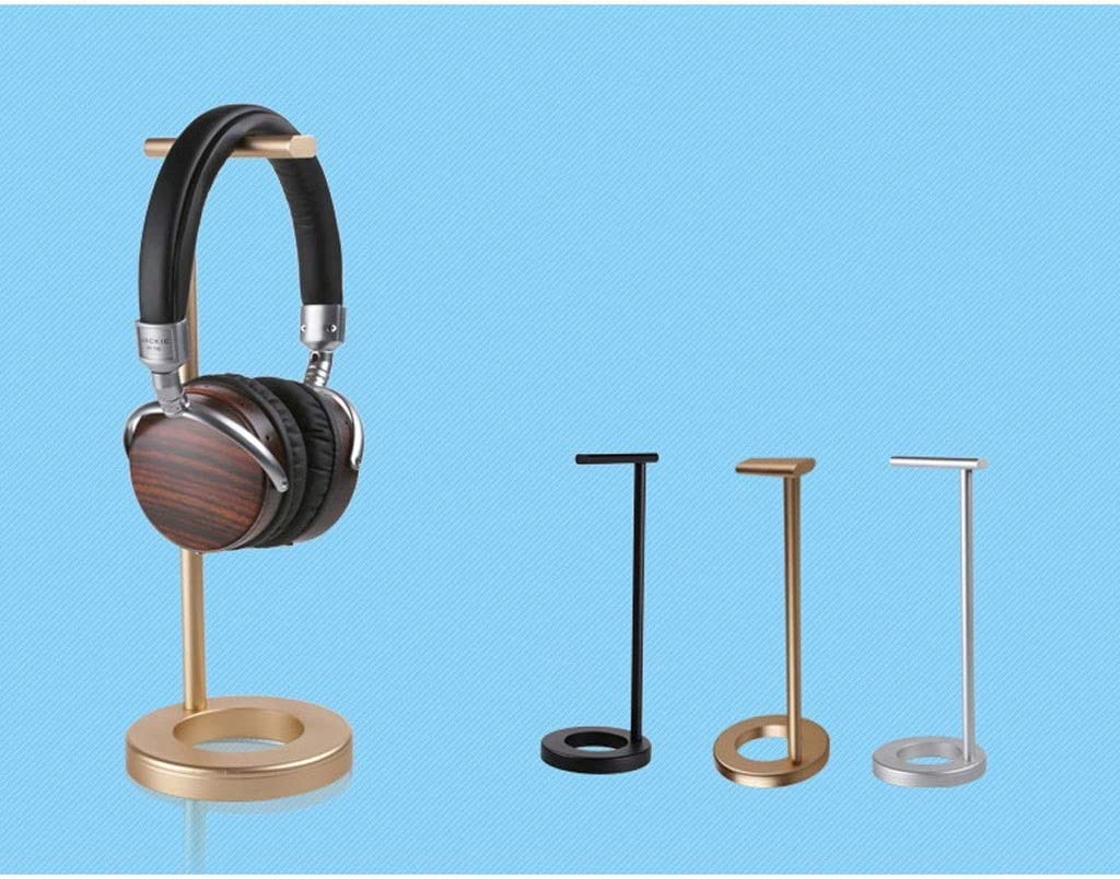 Premium Aluminum Alloy Headphone Stand with Anti-Slip Base - Durable Metal Headset Holder & Hanger for Gaming, Office, and Home Use (Black)