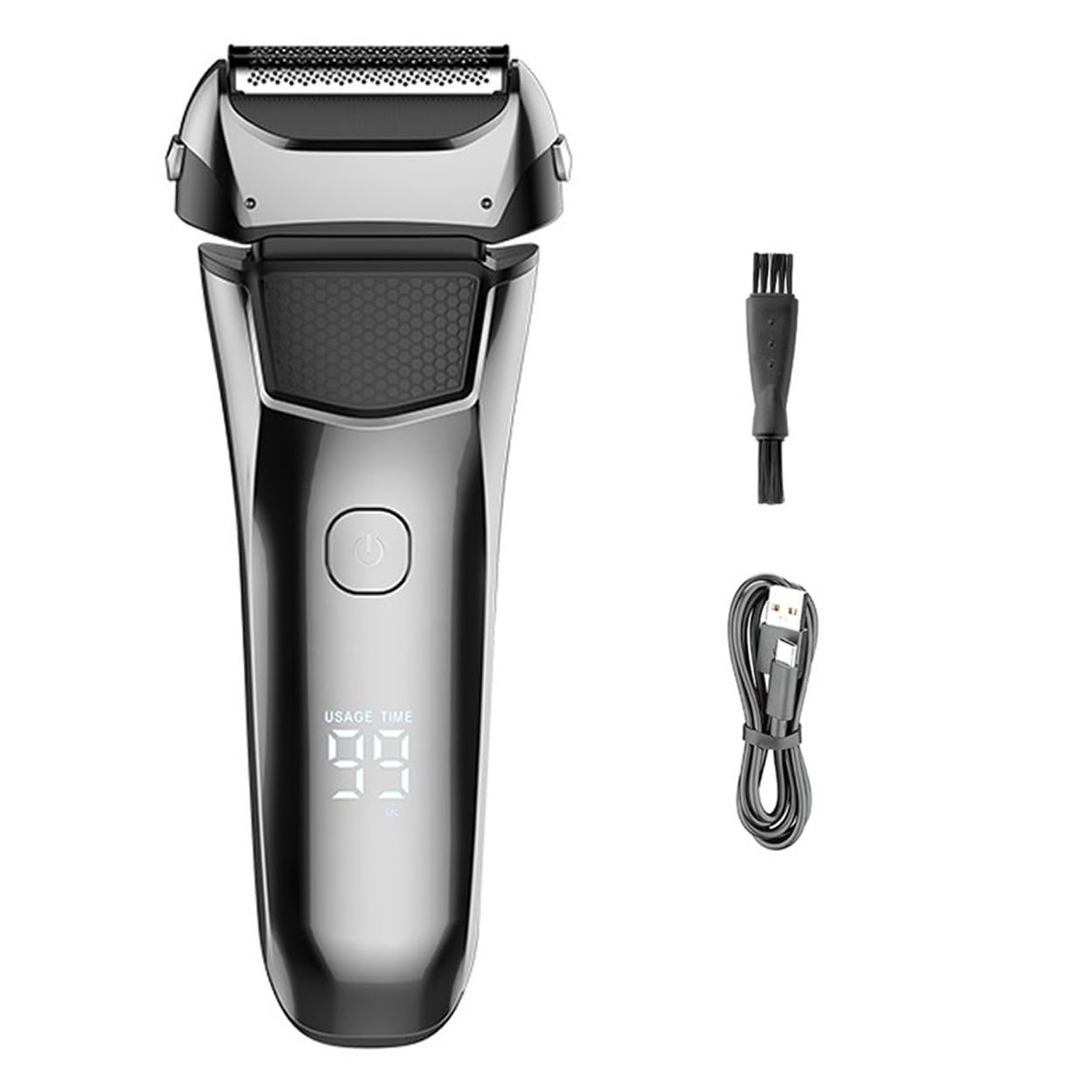 Premium Electric Razor for Men - Rechargeable Wet & Dry Shaver with 3D Floating Heads & LED Display | Smooth Shaving for Face, Beard & Head | Perfect for Travel, Gym & Daily Grooming Routine