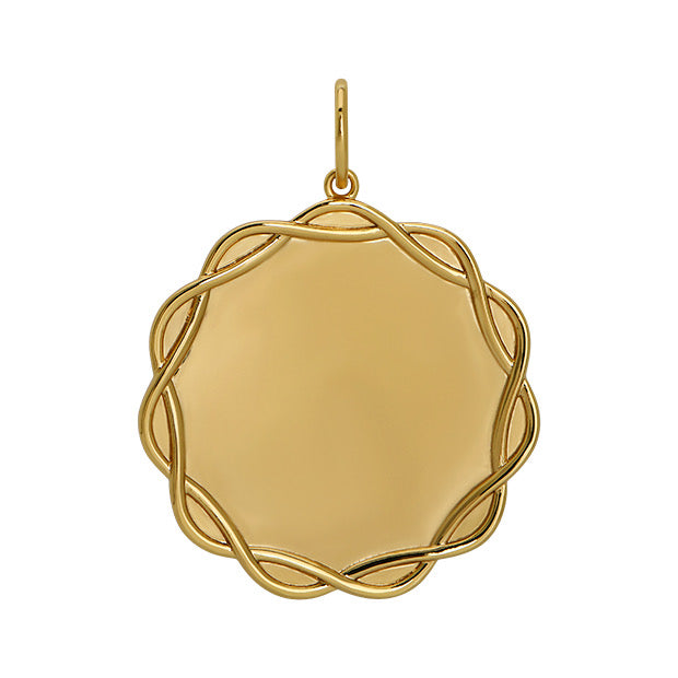 Goldbug Collection Ribbon Edge Pendant Necklace - Elegant Gold-Plated Jewelry for Women - Perfect for Parties, Weddings & Special Occasions