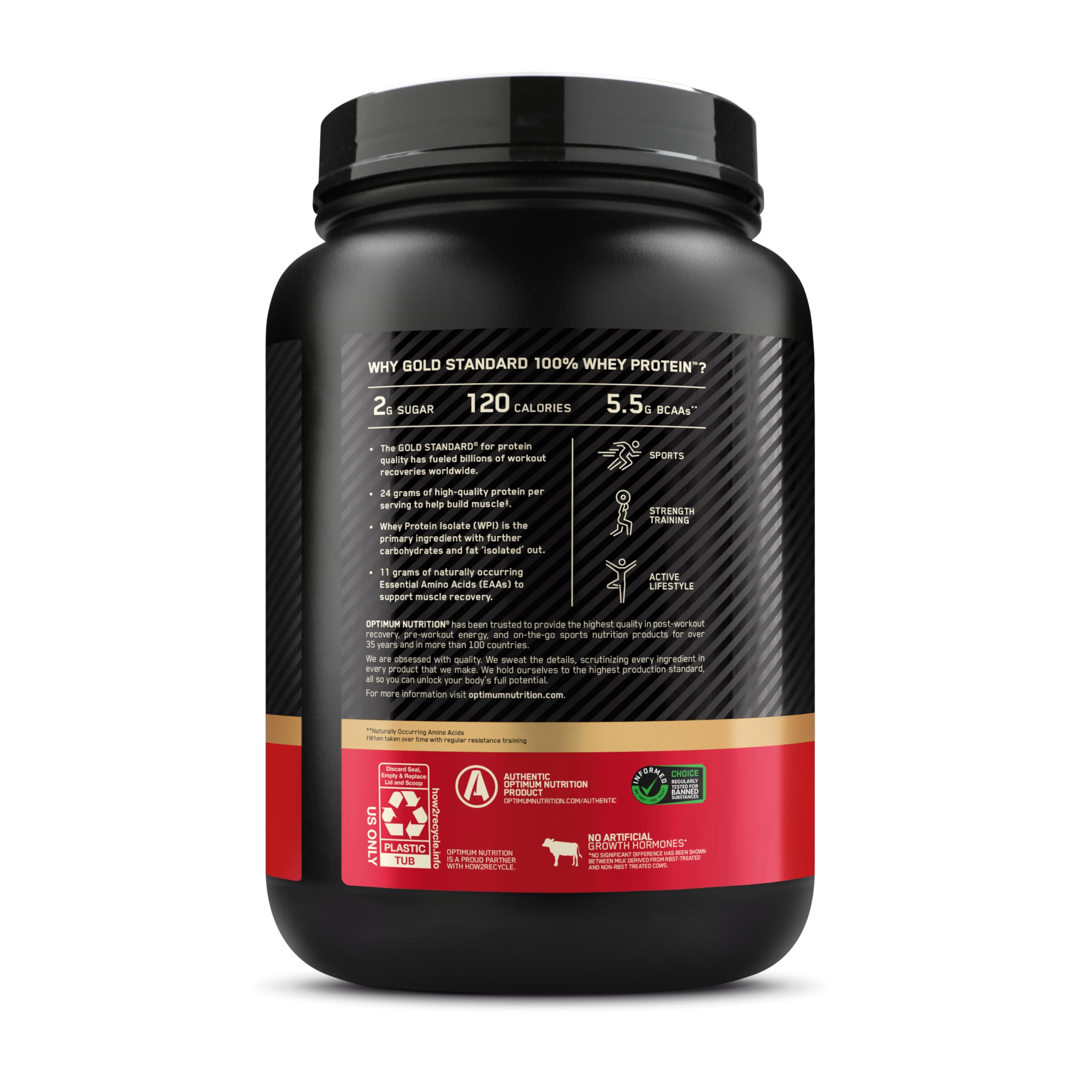 Optimum Nutrition Gold Standard 100% Whey Protein Powder - Extreme Milk Chocolate Flavor, 2lb Muscle Building & Recovery Supplement for Athletes & Fitness Enthusiasts | Post-Workout, Breakfast Smoothies & Healthy Snacks