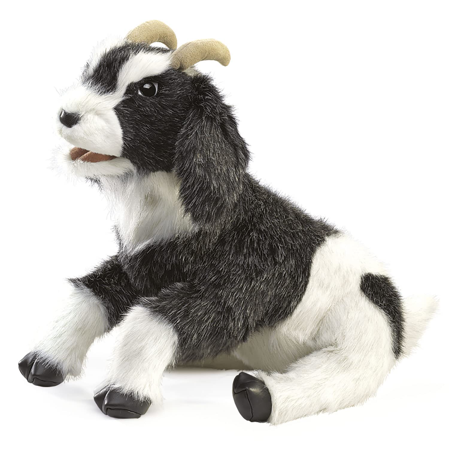 Folkmanis Goat Hand Puppet - Realistic Animal Puppet for Storytelling, Education & Play - Perfect for Kids, Teachers & Puppet Shows