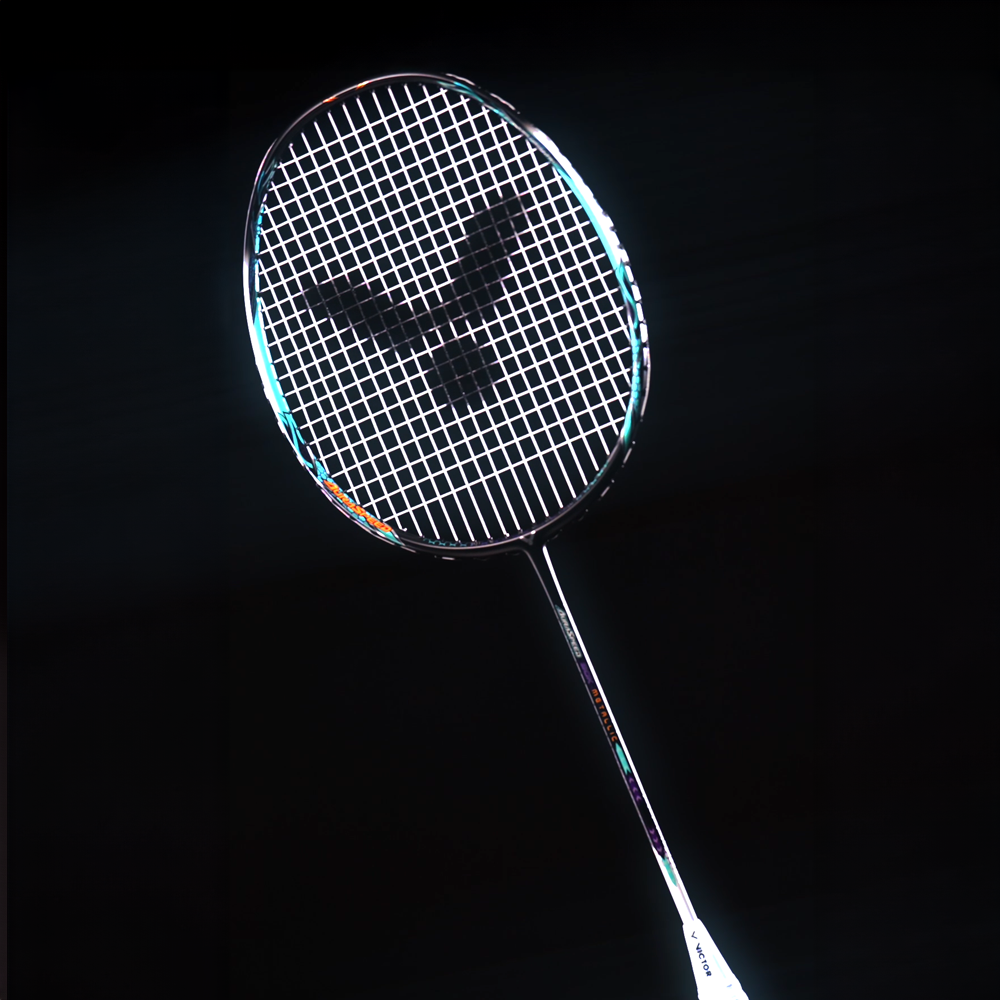 Victor AuraSpeed 90K Metallic Badminton Racket (ARS 90K METALLIC) - Professional Carbon Fiber Shuttlecock Racket for Competitive Play - Preorder Now for Tournament & Training Use