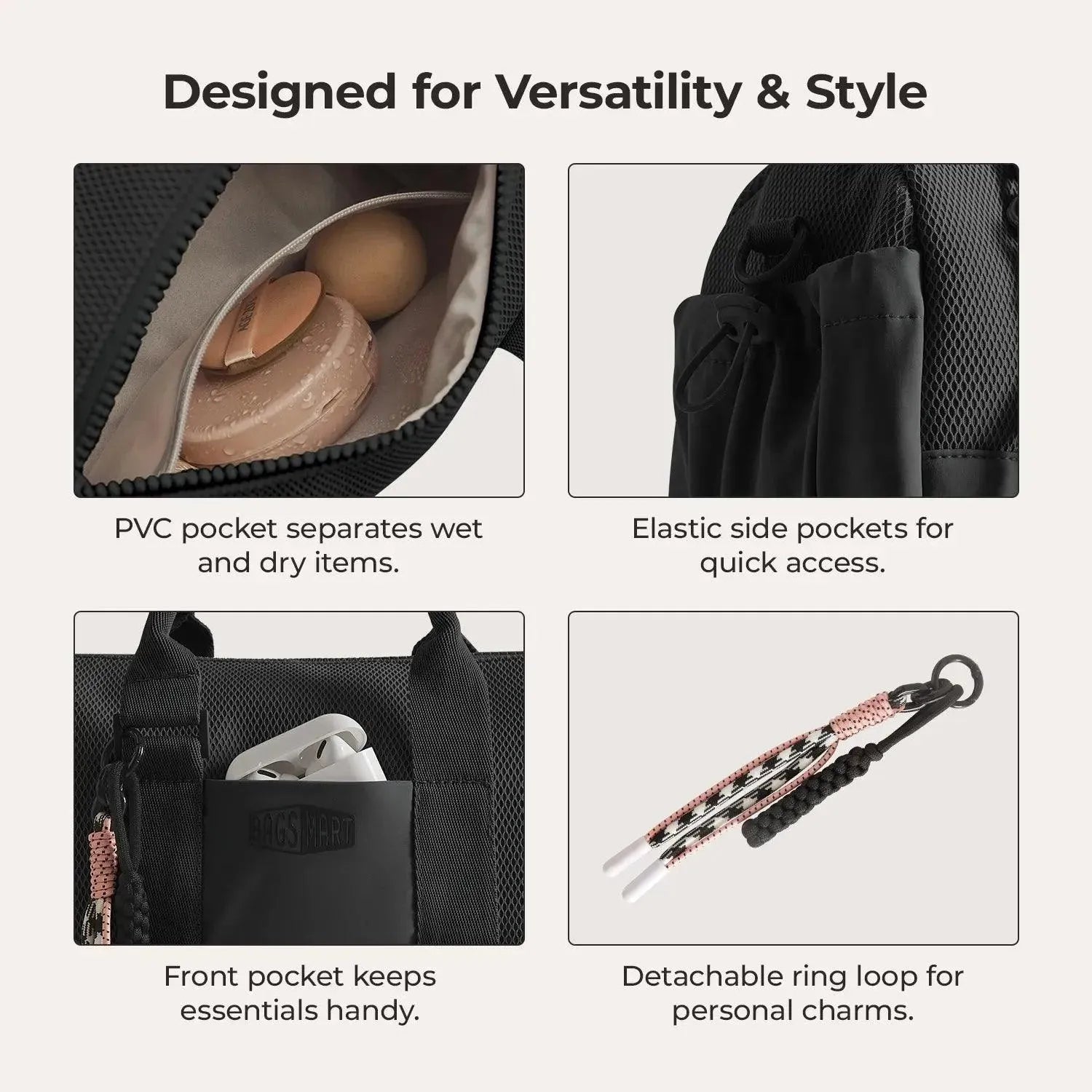 REIKI 5.5L Mini Duffle Bag - Lightweight Compact Gym Bag for Workout, Yoga, Travel & Sports - Water-Resistant Small Duffel for Men & Women