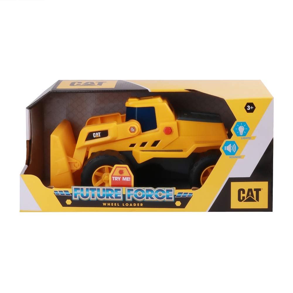 CAT Construction Future Force Wheel Loader Toy with Lights & Sounds - Educational Building Vehicle for Kids Ages 3+ | Pretend Play, Sandbox Fun & STEM Learning