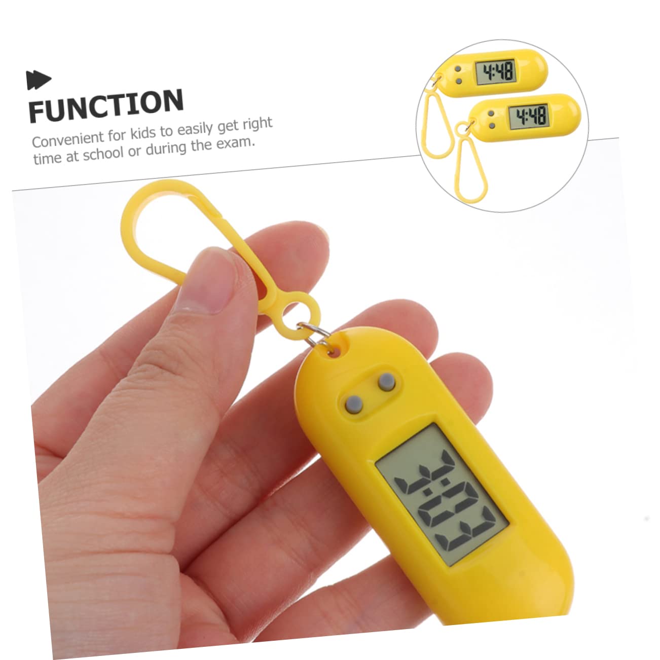 Mipcase 8 Pack Digital Electronic Keychain Watch - Mini Silent Plastic Hanging Watch for Students, Kids & Teachers - Perfect for School, Gifts & Everyday Use