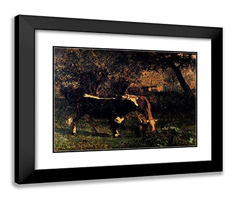 Black Modern Wood Frame with Double Matting