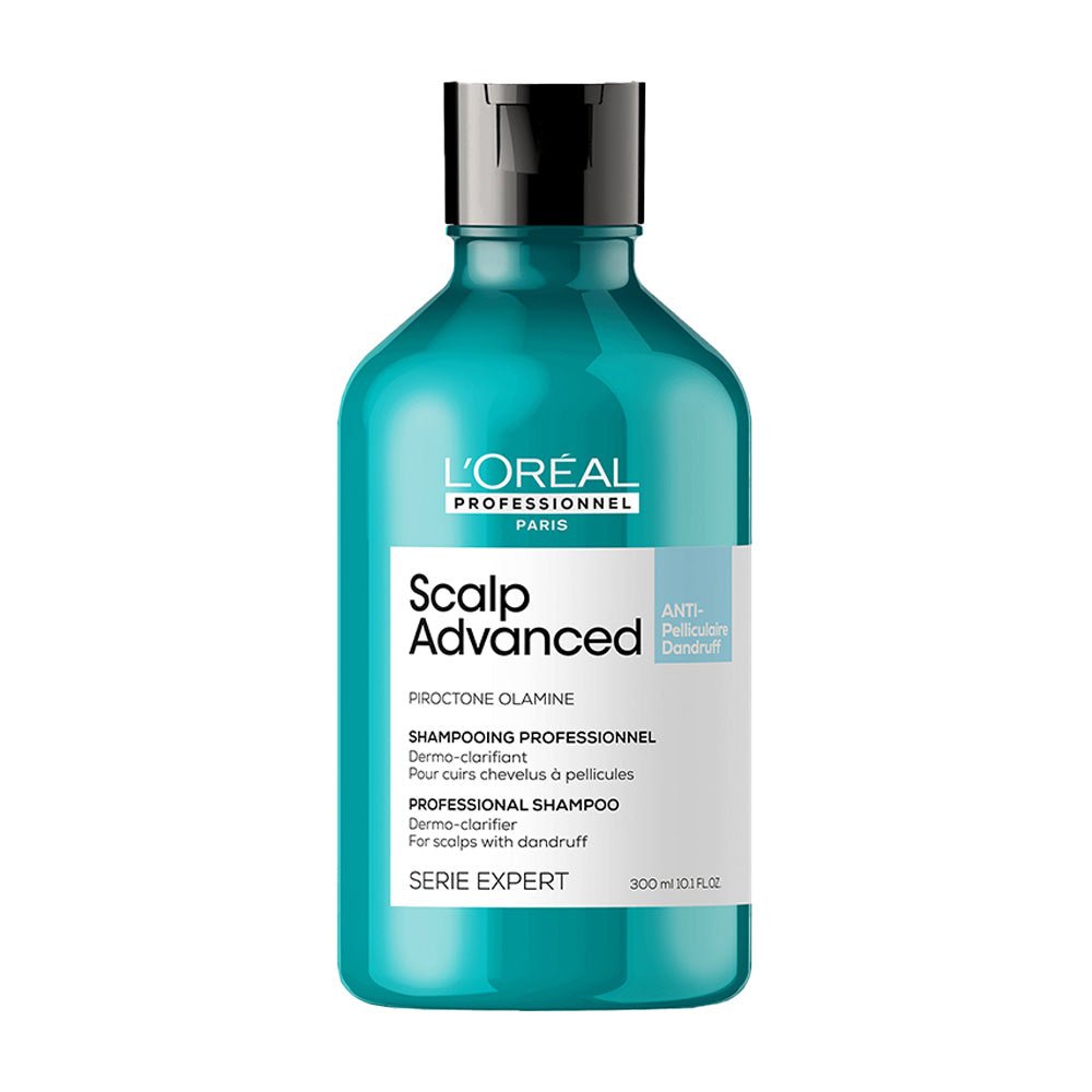 L'Oreal Professionnel Scalp Advanced Anti-Dandruff Shampoo 300ml - Dermo Clarifier for Dry, Itchy Scalp - Gentle Cleansing for Flaky Scalp & Healthy Hair - Perfect for Daily Use & Sensitive Scalp Care