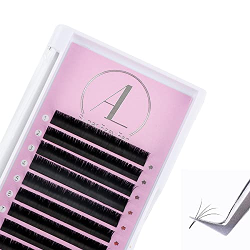 ALLOVE 0.07mm C Curl Volume Eyelash Extensions - 9mm Easy Fan Lashes for Rapid Blooming & Self Fanning | Perfect for Professional Salon Use, Bridal Makeup & Special Occasions