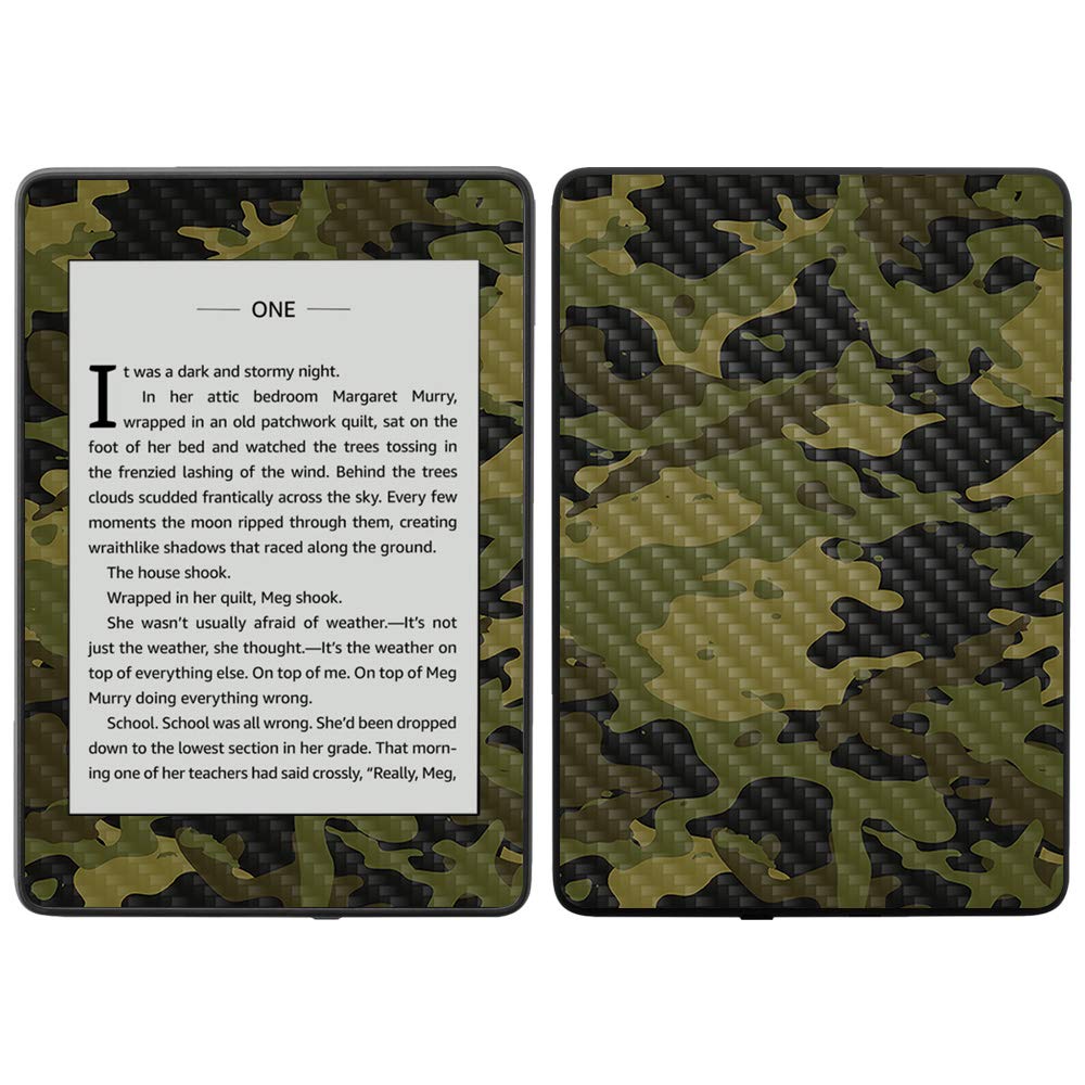 MightySkins Carbon Fiber Skin for Amazon Kindle Paperwhite 2018 (10th Gen) - Arctic Camo Design | Waterproof Protective Cover with Durable Textured Finish | Easy to Apply & Remove | Made in USA | Perfect for Travel, Reading & Outdoor Use