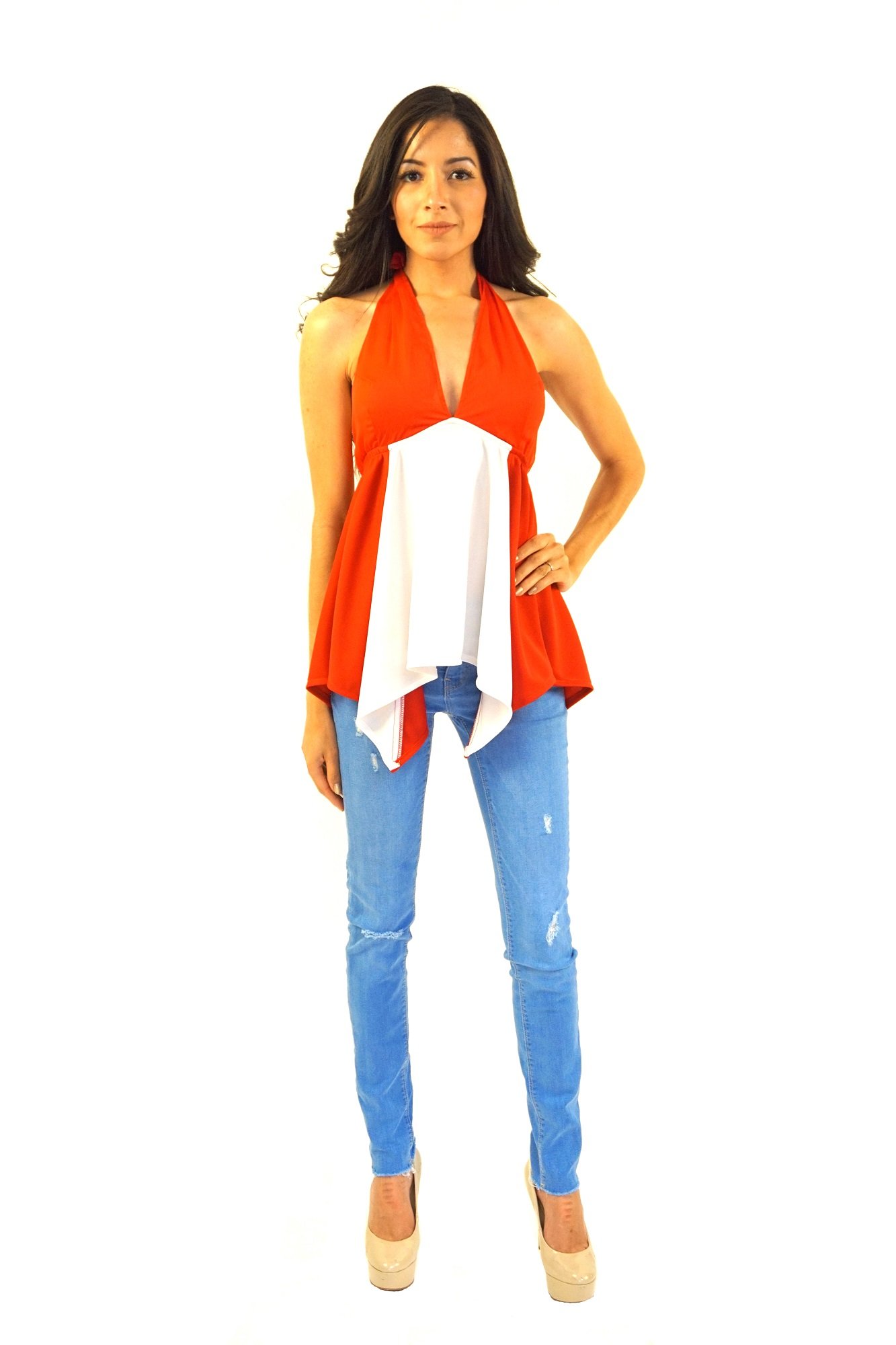 Peru Soccer Fan Blouse - Bell Sleeve Football Jersey for Women | Game Day Outfit & Casual Wear