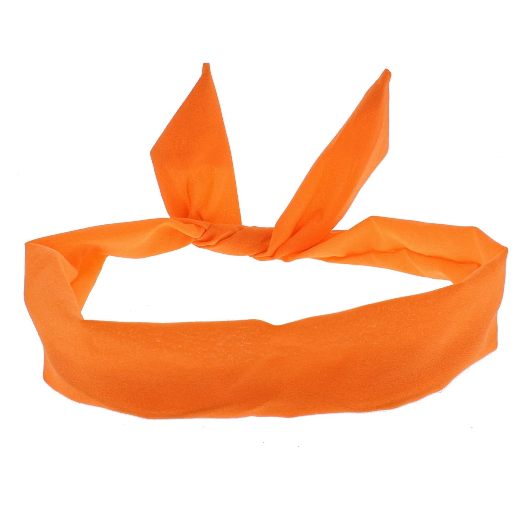 Topkids Neon Orange Wire Headbands for Women & Girls - Stretchable Hair Bands for Women's Hair Accessories | Perfect for Workouts, Yoga, Parties & Everyday Fashion