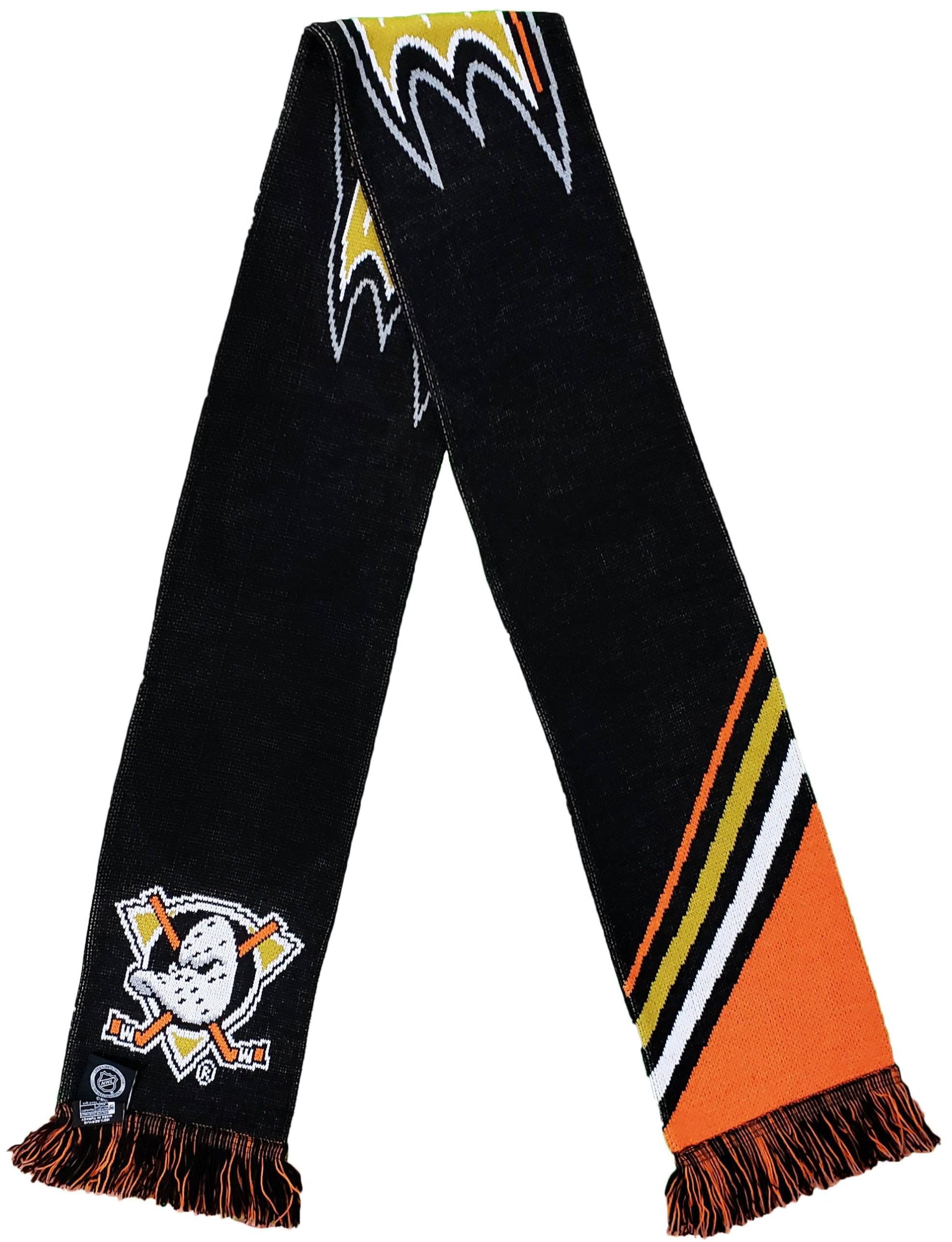 RUFFNECK ANAHEIM DUCKS SCARF - Official NHL Team Home Jersey Style - Perfect for Hockey Games & Cold Weather Fan Gear