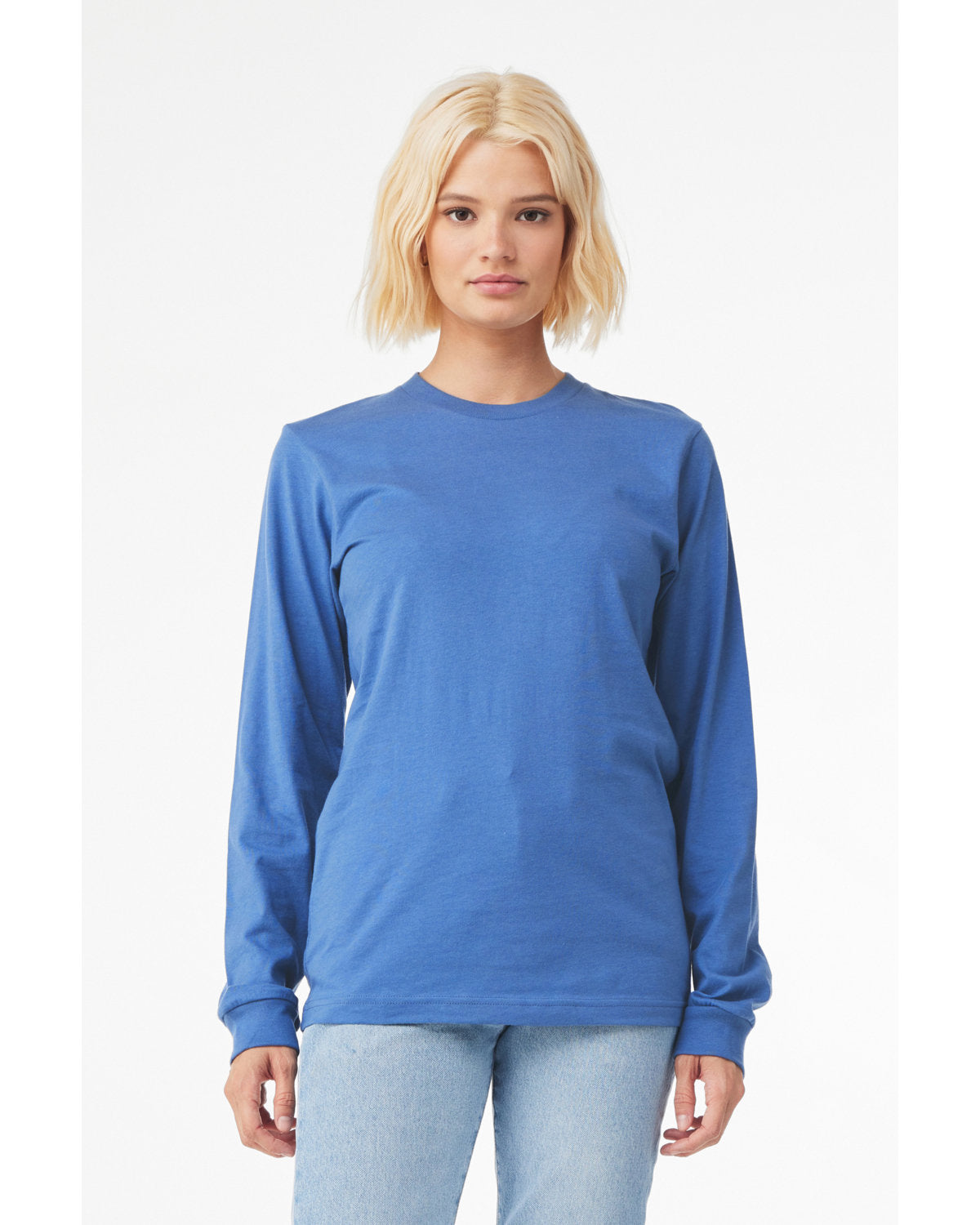 Bella + Canvas 3501CVC Unisex CVC Jersey Long Sleeve T-Shirt - Soft Cotton Blend Crewneck Tee for Men & Women - Perfect for Casual Wear, Layering & Everyday Comfort
