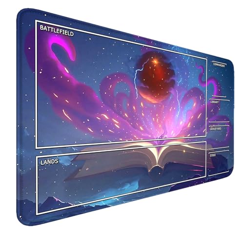 Magic Book Stitched Edges Playmat With Zones