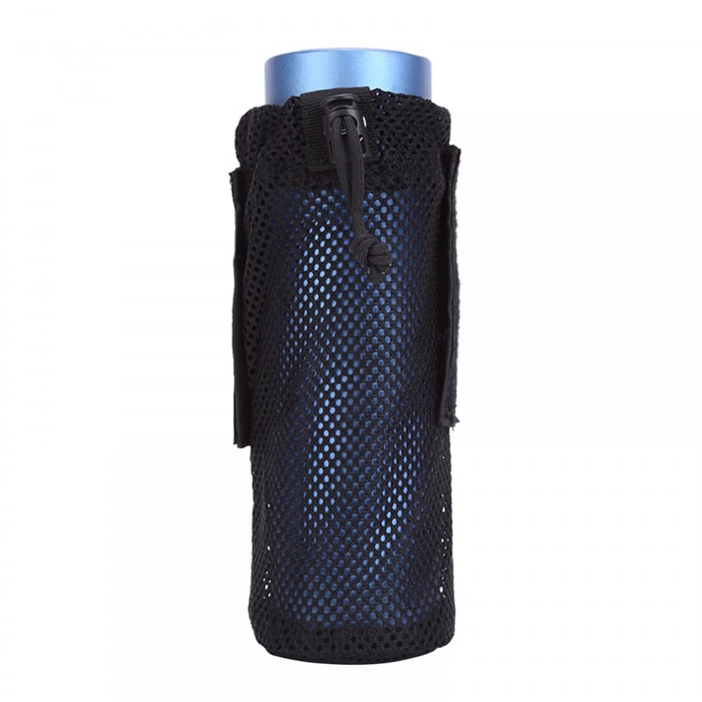 MiOYOOW Tactical Water Bottle Holder Bag - Foldable Mesh Drawstring Bottle Carrier for Travel, Fishing, Hunting & Hiking - Perfect for Outdoor Adventures, Camping & Sports Activities