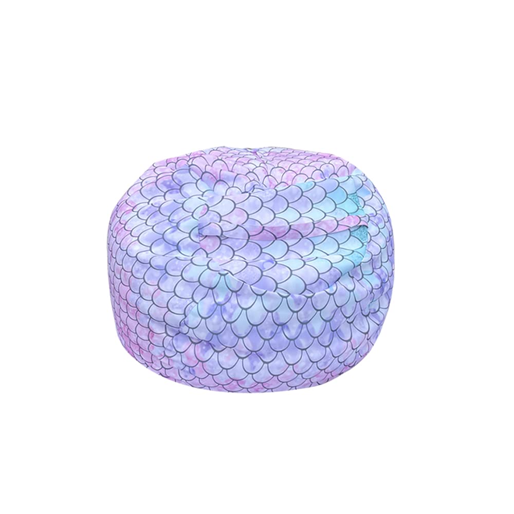 Mermaid Stuffed Animal Storage Bean Bag Chair Cover - 38 Inch Plush Toy Organizer for Kids Room Decor, Boys and Girls - Replace Mesh Hammock & Hard Furniture | Perfect for Playrooms, Bedrooms & Daycare Centers