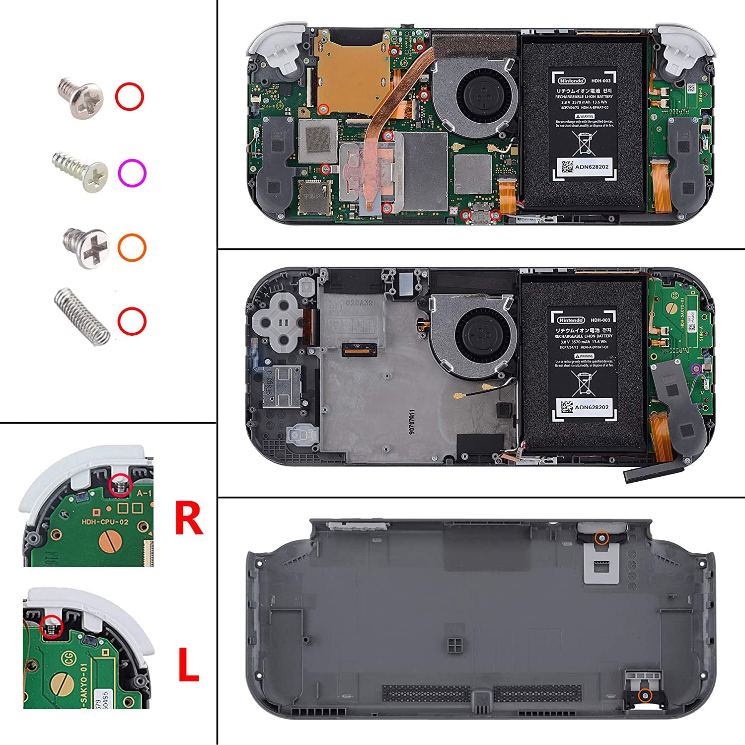 eXtremeRate Clear Orange Replacement ABXY Buttons for Nintendo Switch Lite - Full Set Repair Kit with D-Pad, Triggers (L/R/ZL/ZR), Home, Capture, Plus & Minus Keys + Tools - Perfect for DIY Switch Lite Controller Repair & Gaming Accessories Upgrade