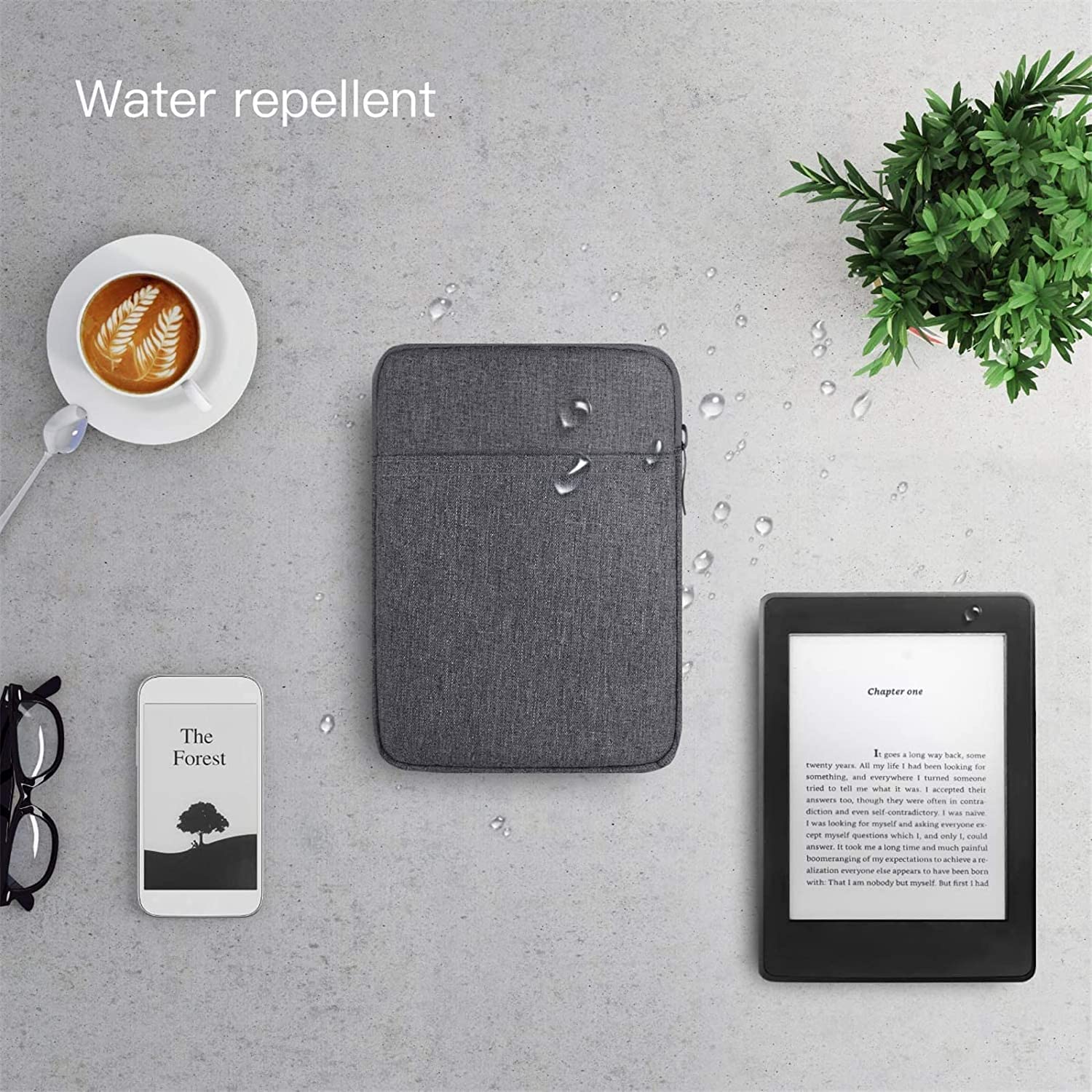 GUKSRASO 6 Inch Nylon Travel Pouch for Kindle 10th Generation (2018 Release) - Protective Padded Case with Zipper Pocket - Perfect for E-Reader Storage & Travel Accessories