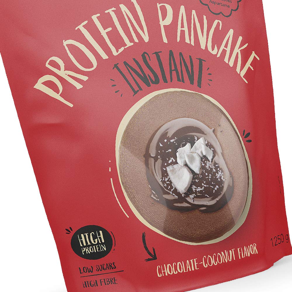 Prozis Instant Protein Pancake Mix 1250g Chocolate Coconut Flavor - High Protein Breakfast for Athletes & Fitness Lovers - Perfect for Post-Workout Recovery & Healthy Morning Meals