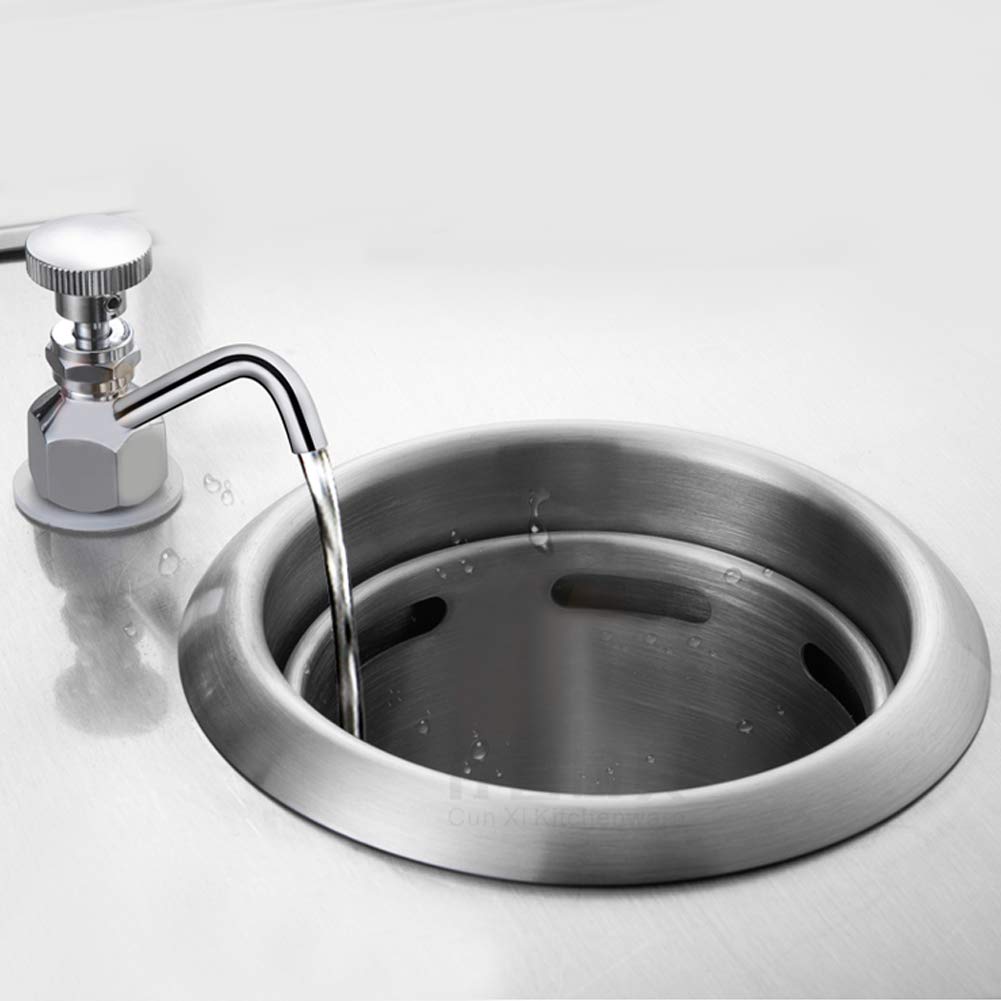Commercial Dipper Well Faucet for Coffee Shops & Kitchens - Stainless Steel Sink Faucet for Washing Coffee Spoons, Ice Cream Scoops & Utensils - Perfect for Baristas, Restaurants & Commercial Kitchens