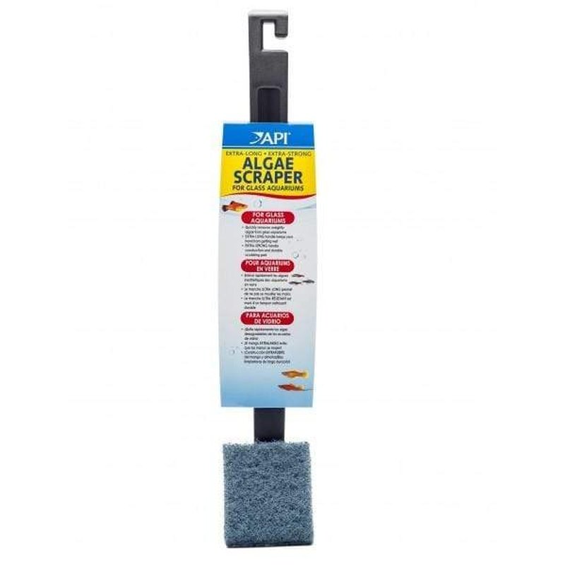 Premium API Algae Scraper for Glass Aquariums - Easy Algae Removal Tool for Fish Tanks, Freshwater & Saltwater Aquariums - Perfect for Home, Office & Pet Store Use