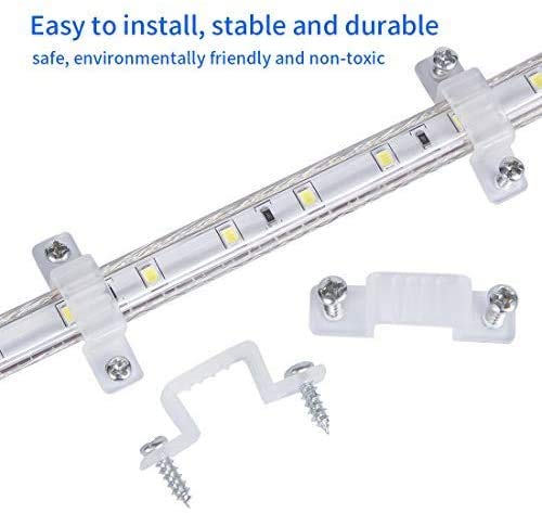 SURNIE Waterproof LED Strip Light Kit with Clips, Holder & Cable Ties - Flexible Silicone Cover for Home, Bedroom, Kitchen, Party & Outdoor Decoration