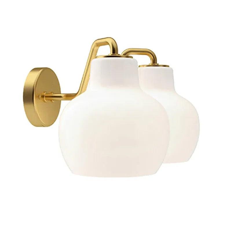 Nordic White Glass Wall Lights - Modern Minimalist Sconce for Living Room, Bedroom, and Hallway Lighting