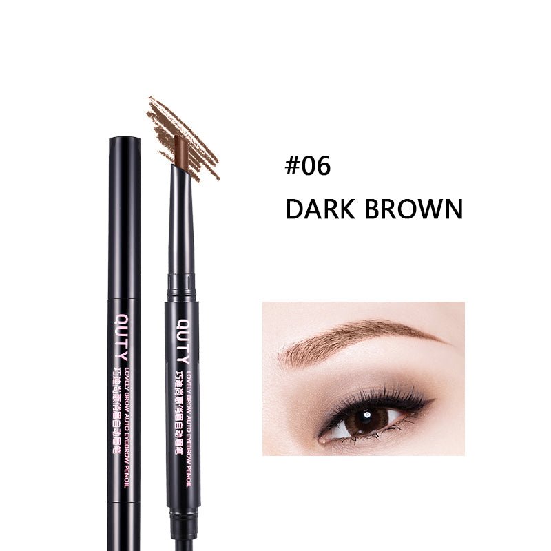 QUTY Waterproof Eyebrow Pencil - Long Lasting, Smudge Proof, Natural Look - Perfect for Daily Makeup, Gym, and Outdoor Activities