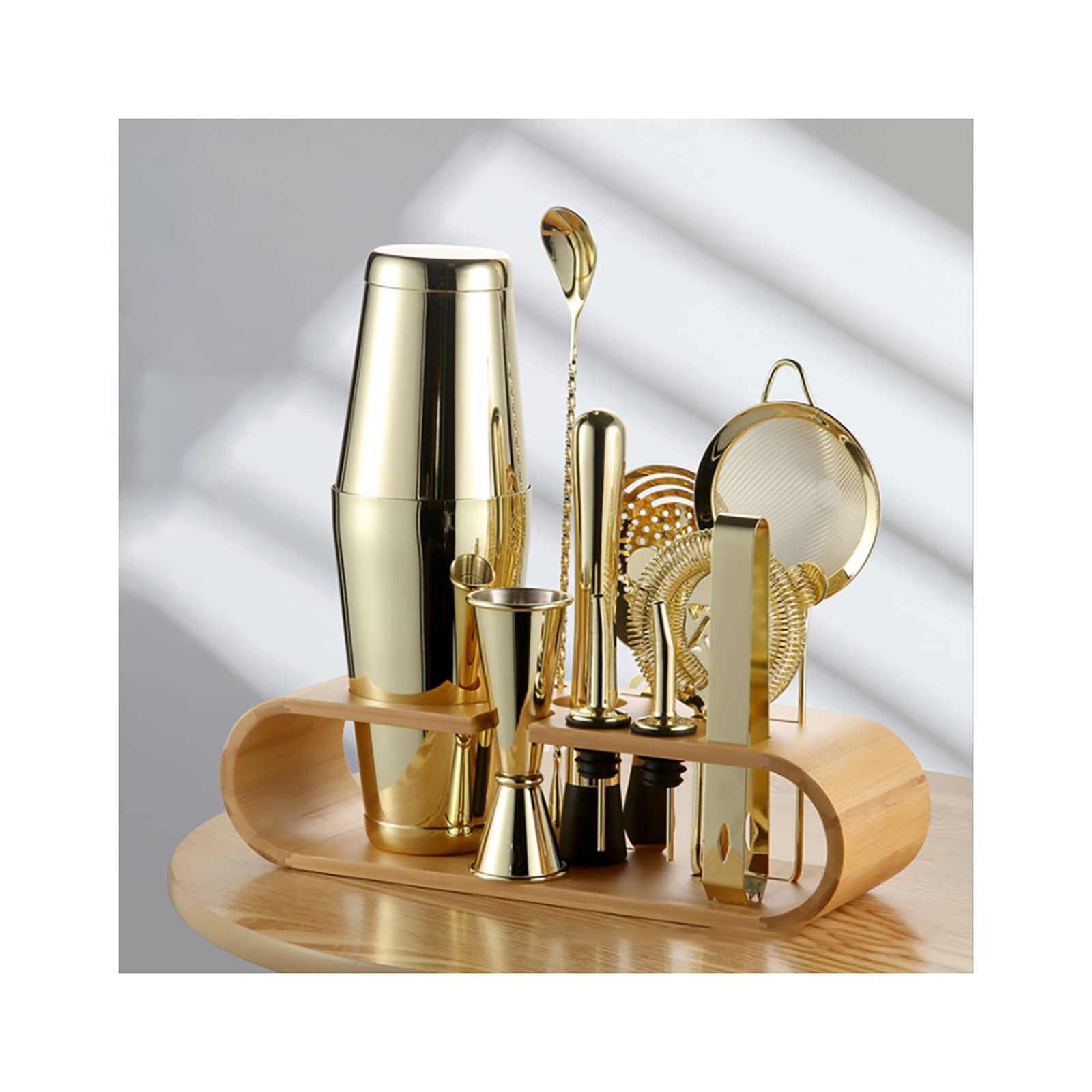 Premium 11-Piece Stainless Steel Bartender Kit - Professional Cocktail Shaker Set with Bar Tools for Home Mixology, Drink Making & Cocktail Parties | Ideal Gift for Bartenders & Home Entertaining