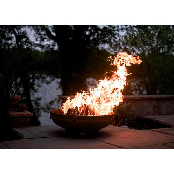 Emperor Fire Pit - Outdoor Wood Burning Fire Pit for Backyard, Patio & Camping - Heavy Duty Steel Fire Pit with Spark Screen & Poker - Perfect for Bonfires, S'mores & Outdoor Gatherings
