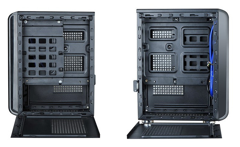 Spire Powercube 502 Mini Case Black #SPM502B - 300W PFC 2U3 Computer Case with Power Supply | Compact PC Build for Home Office & Gaming