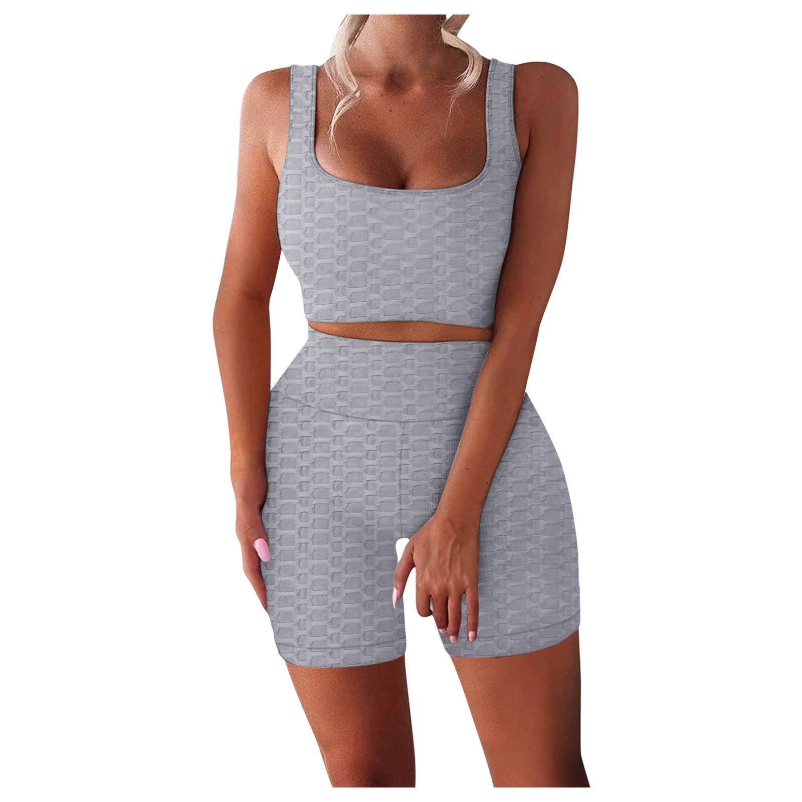Petite Women's Workout Sets - 2 Piece Yoga Outfits for Fitness