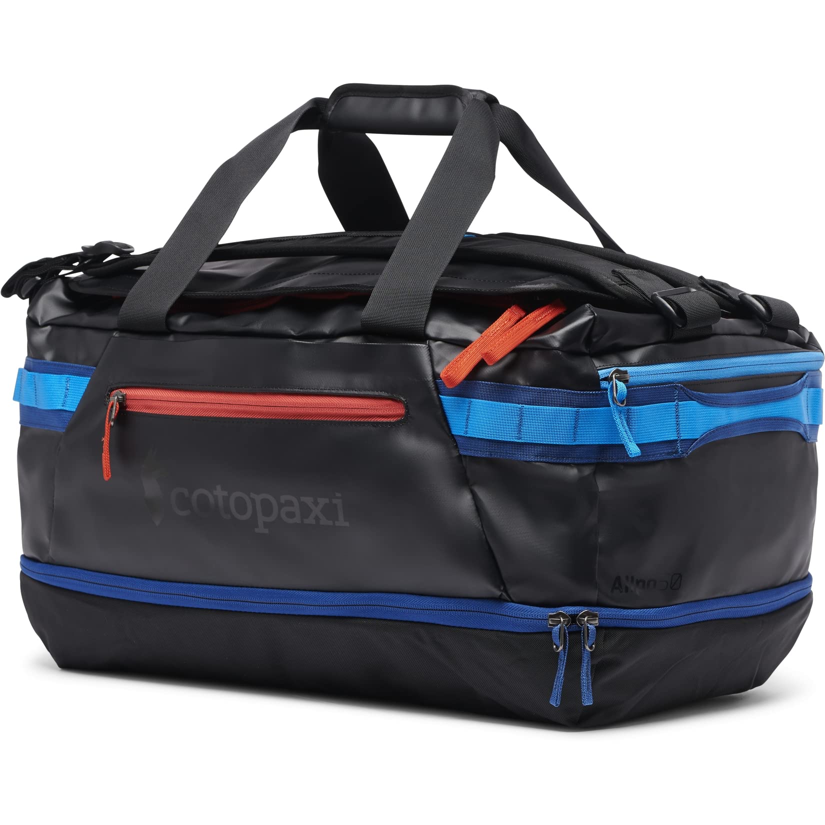 Cotopaxi Allpa 50L Travel Duffel Bag - Waterproof Carry-On Backpack for Hiking, Camping & Air Travel - Durable Black Adventure Gear