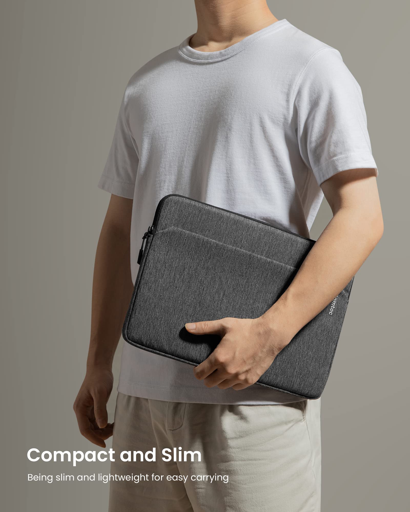 tomtoc 13 Inch Tablet Sleeve Case for iPad Air M3/M2 & iPad Pro M4/M2/M1 (2025 Models) - Compatible with Magic Keyboard & Smart Keyboard Folio - Also Fits 12.9