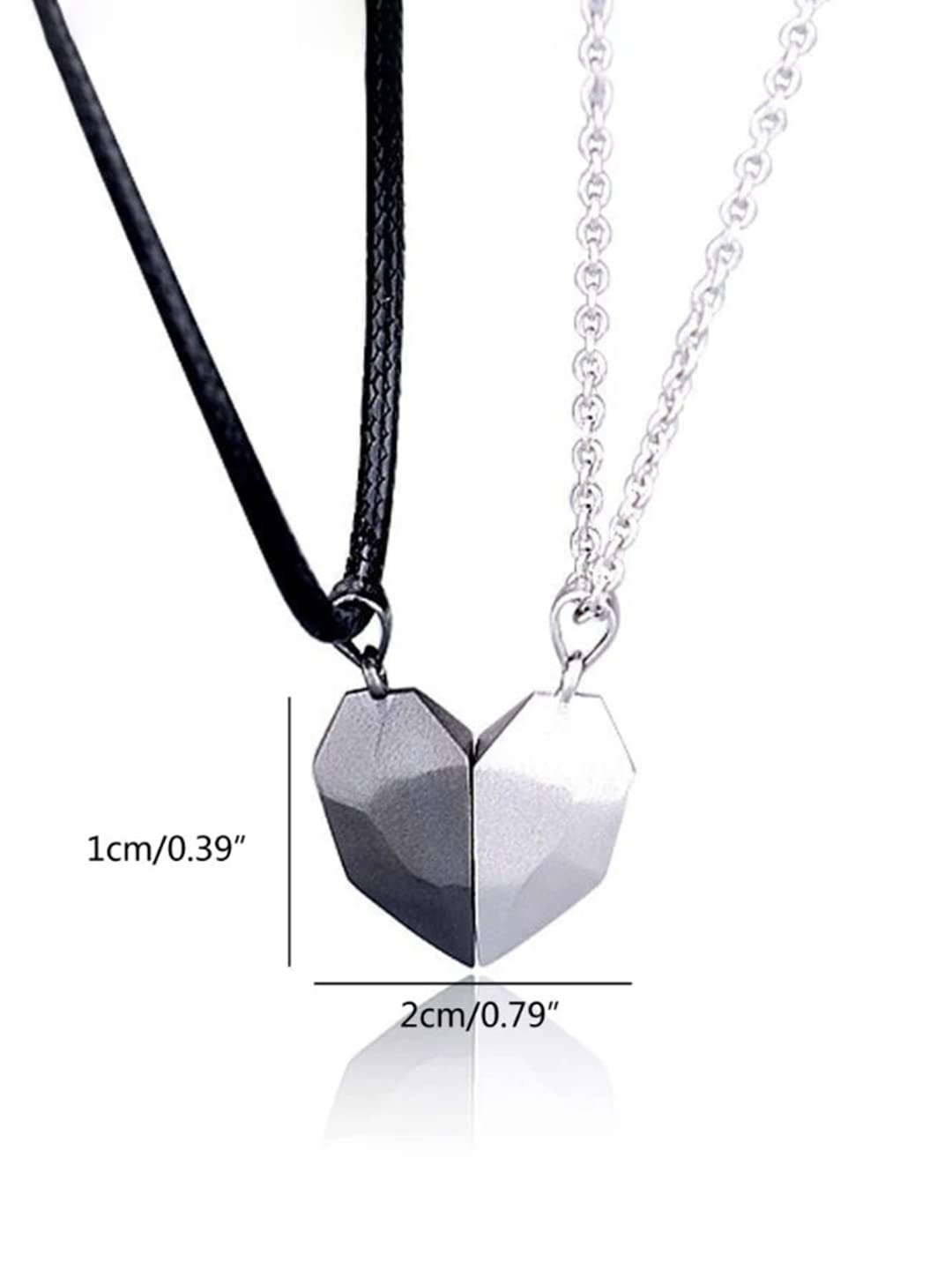 Yellow Chimes Pendant Necklace for Girls & Boys - Romantic Couple Heart Locket Gift for Valentine's Day - Stainless Steel Love Jewelry for Girlfriend/Boyfriend - Perfect for Anniversaries, Weddings & Date Nights