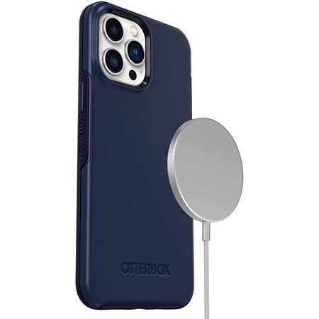OtterBox Symmetry Series+ Antimicrobial MagSafe Case for iPhone 12 Pro Max & iPhone 13 Pro Max - Navy Blue Protective Phone Cover - Perfect for Daily Use, Work & Outdoor Activities